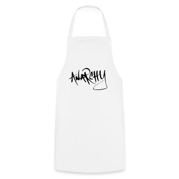 Anarchy - Cooking Apron - white - Front - AI Model Male 185 dark (185cm)