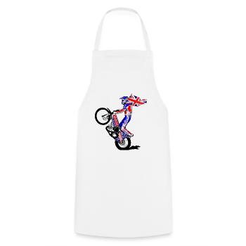 Speedway Driver - United Kingdom - Kochschürze - Weiß - Vorne - AI Model Male 185 dark (185cm)