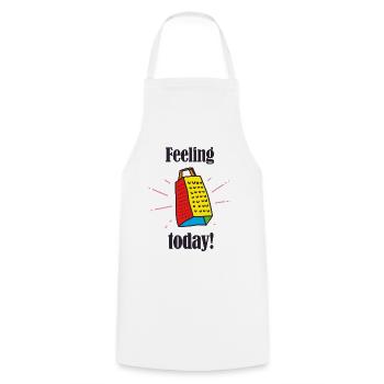 Feeling great today – motivating T-shirt - Cooking Apron - white - Front - AI Model Male 185 dark (185cm)
