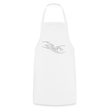 les mains - Tablier de cuisine - blanc - Devant - AI Model Male 185 dark (185cm)