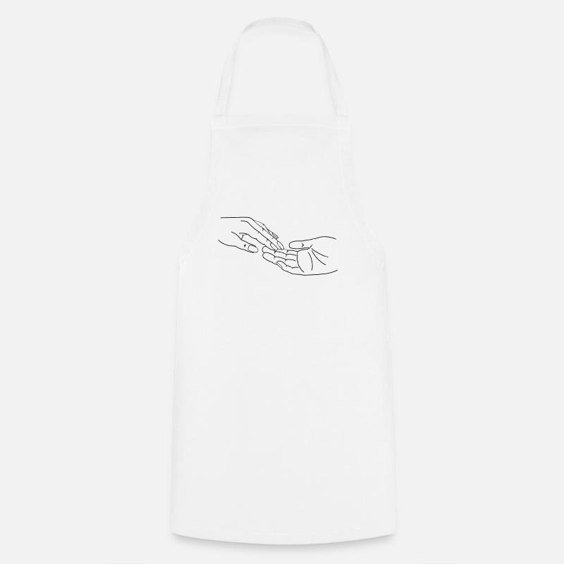 les mains - Tablier de cuisine - blanc
