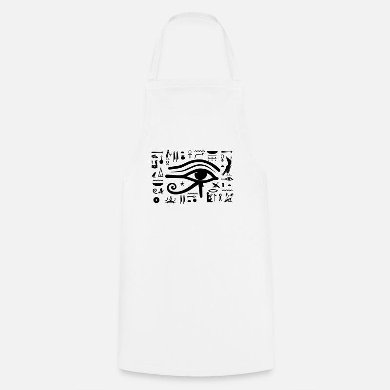 HORUS hieroglyphs - Cooking Apron - white