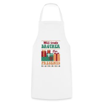 Weihnachten Santa Claus Merry Christmas - Cooking Apron - white - Front - AI Model Male 185 dark (185cm)