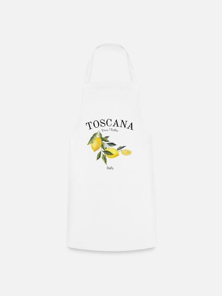 Toskana - Italien - Urlaub - Zitrone - Italia - Kochschürze - Weiß