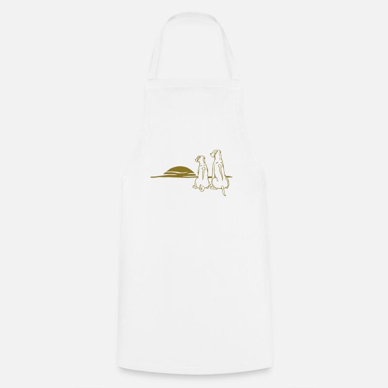 2 Rhodesian Ridgebacks - Cooking Apron - white