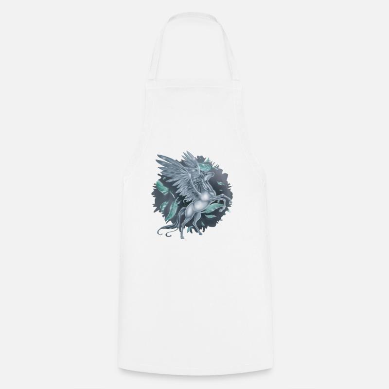Pegasus with "Stain" background - Cooking Apron - white
