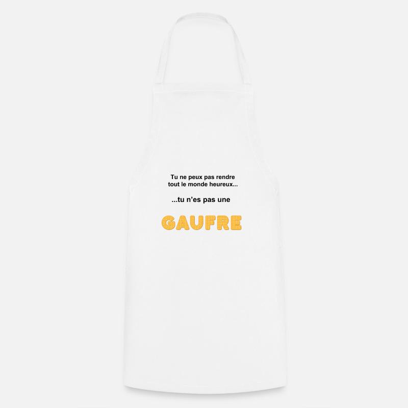 Tu n'es pas une gaufre 2 - Tablier de cuisine - blanc
