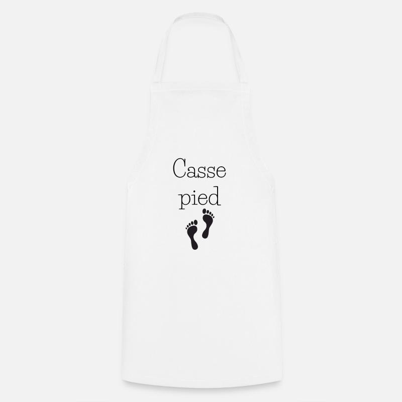 Casse pied ! 👣 - Tablier de cuisine - blanc