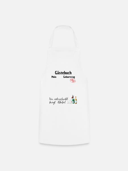 Gästebuch Mein Geburtstag - Kochschürze - Weiß