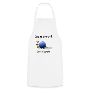 doucement - Tablier de cuisine - blanc - Devant - AI Model Male 185 dark (185cm)