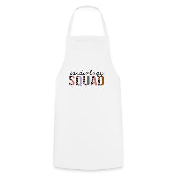 Cardiology Squad Leopard Print Funny - Cooking Apron - white - Front - AI Model Male 185 dark (185cm)