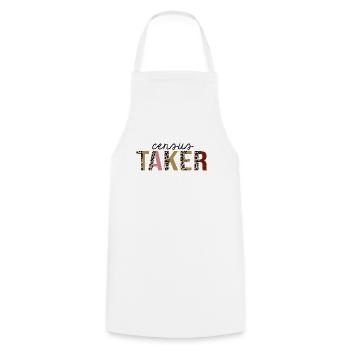 Recenseur imprimé léopard drôle - Tablier de cuisine - blanc - Devant - AI Model Male 185 dark (185cm)