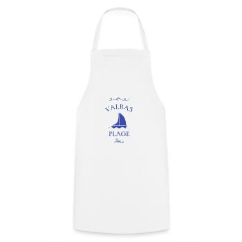 t shirt valras plage bateau cadeau herault - Tablier de cuisine - blanc - Devant - AI Model Male 185 dark (185cm)