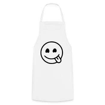 Emoji Skizze hungrig schwarz - Cooking Apron - white - Front - AI Model Male 185 dark (185cm)