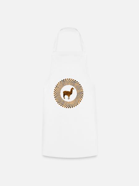 Llama - Kochschürze - Weiß