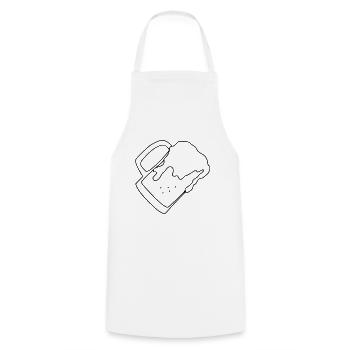 Beer Drawing Party Celebrate Black - Cooking Apron - white - Front - AI Model Male 185 dark (185cm)