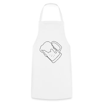 Beer Drawing Party Celebrate Black - Cooking Apron - white - Front - AI Model Male 185 dark (185cm)