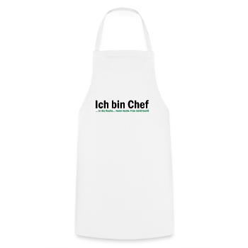 CHEF - Kochschürze - Weiß - Vorne - AI Model Male 185 dark (185cm)