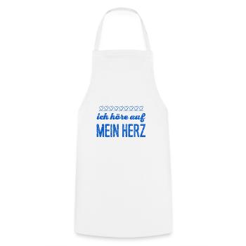 mein Herz kennt den Weg - Kochschürze - Weiß - Vorne - AI Model Male 185 dark (185cm)
