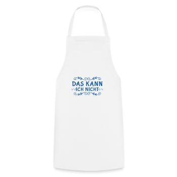 dazu bin ich nicht fähig - Kochschürze - Weiß - Vorne - AI Model Male 185 dark (185cm)