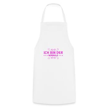 ich bin völlig normal - Kochschürze - Weiß - Vorne - AI Model Male 185 dark (185cm)