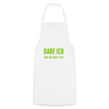 lass mal sehen - Kochschürze - Weiß - Vorne - AI Model Male 185 dark (185cm)