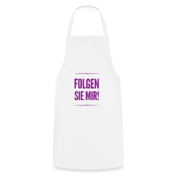 ich gehe voran - Kochschürze - Weiß - Vorne - AI Model Male 185 dark (185cm)