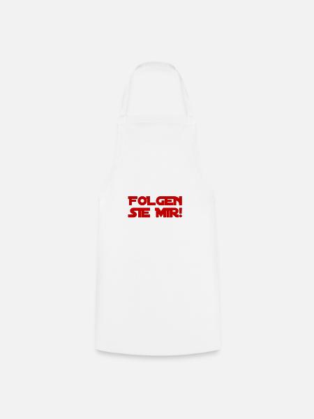 wollen sie mir folgen? - Kochschürze - Weiß