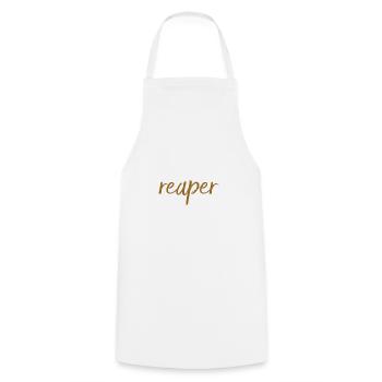 so sieht ein Reaper aus - Kochschürze - Weiß - Vorne - AI Model Male 185 dark (185cm)