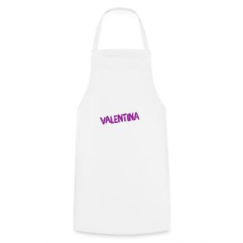 so sieht eine Valentina aus - Kochschürze - Weiß - Vorne - AI Model Male 185 dark (185cm)