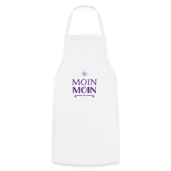 moin moin - Kochschürze - Weiß - Vorne - AI Model Male 185 dark (185cm)