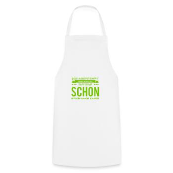 Satoshi geht immer - Kochschürze - Weiß - Vorne - AI Model Male 185 dark (185cm)