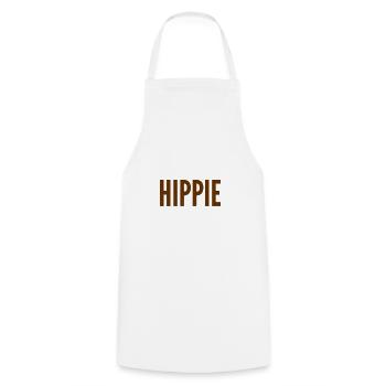 vor dir steht ein Hippie - Kochschürze - Weiß - Vorne - AI Model Male 185 dark (185cm)