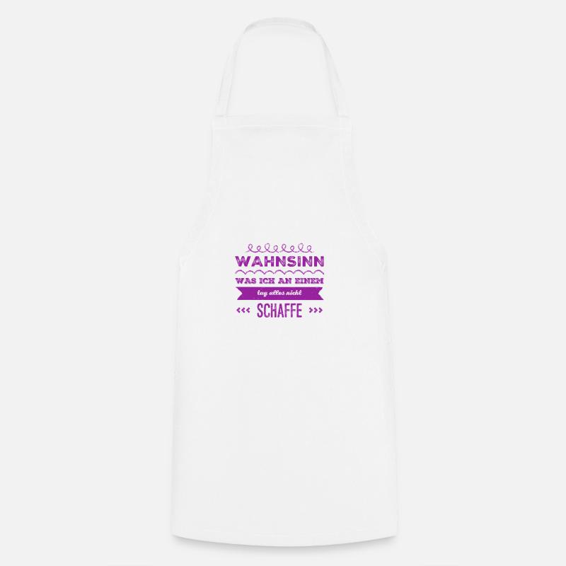 I'm a lazy person - Cooking Apron - white