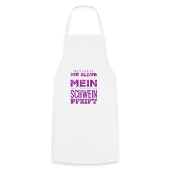 vergiss es - Kochschürze - Weiß - Vorne - AI Model Male 185 dark (185cm)