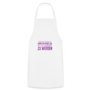 we evolve - Cooking Apron - white - Front - AI Model Male 185 dark (185cm)