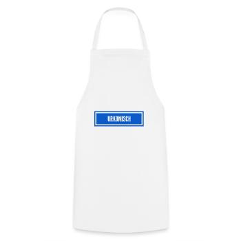 How funny - Cooking Apron - white - Front - AI Model Male 185 dark (185cm)