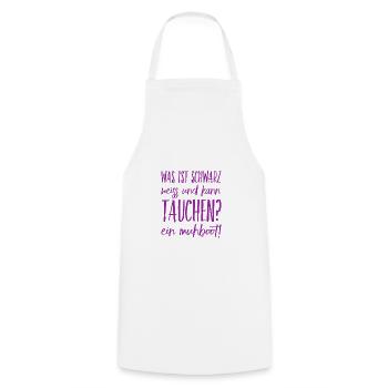 une vache plongeuse - Tablier de cuisine - blanc - Devant - AI Model Male 185 dark (185cm)