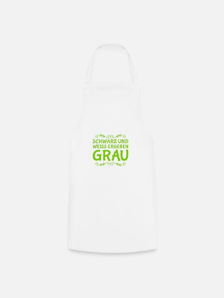 so entsteht grau - Kochschürze - Weiß