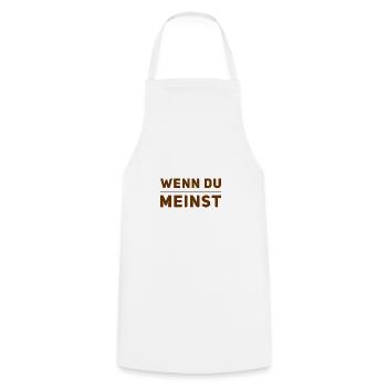 das ist mir egal - Kochschürze - Weiß - Vorne - AI Model Male 185 dark (185cm)