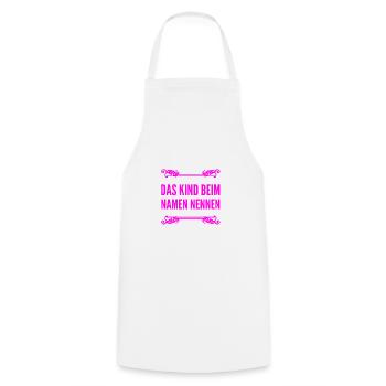 I'll tell it like it is - Cooking Apron - white - Front - AI Model Male 185 dark (185cm)
