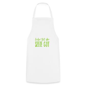 Love is sacred - Cooking Apron - white - Front - AI Model Male 185 dark (185cm)