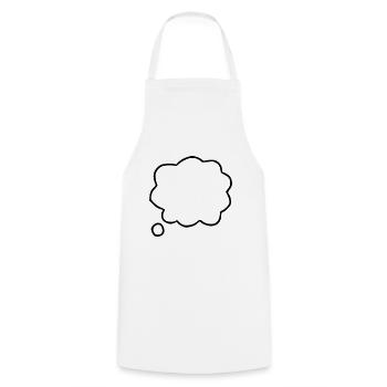 Emoji de la vessie de croquis noir - Tablier de cuisine - blanc - Devant - AI Model Male 185 dark (185cm)