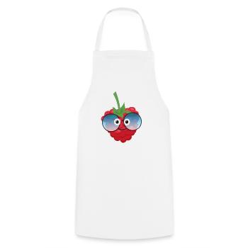 wild berry,himbeere,beere,comic - Kochschürze - Weiß - Vorne - AI Model Male 185 dark (185cm)