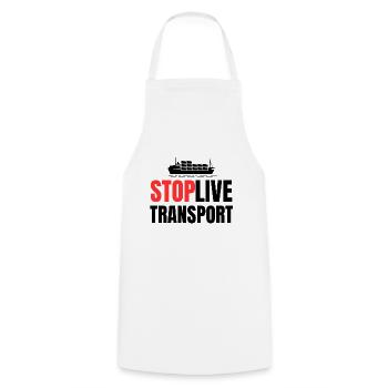 Calves, cattle, cows, animal transport - Cooking Apron - white - Front - AI Model Male 185 dark (185cm)