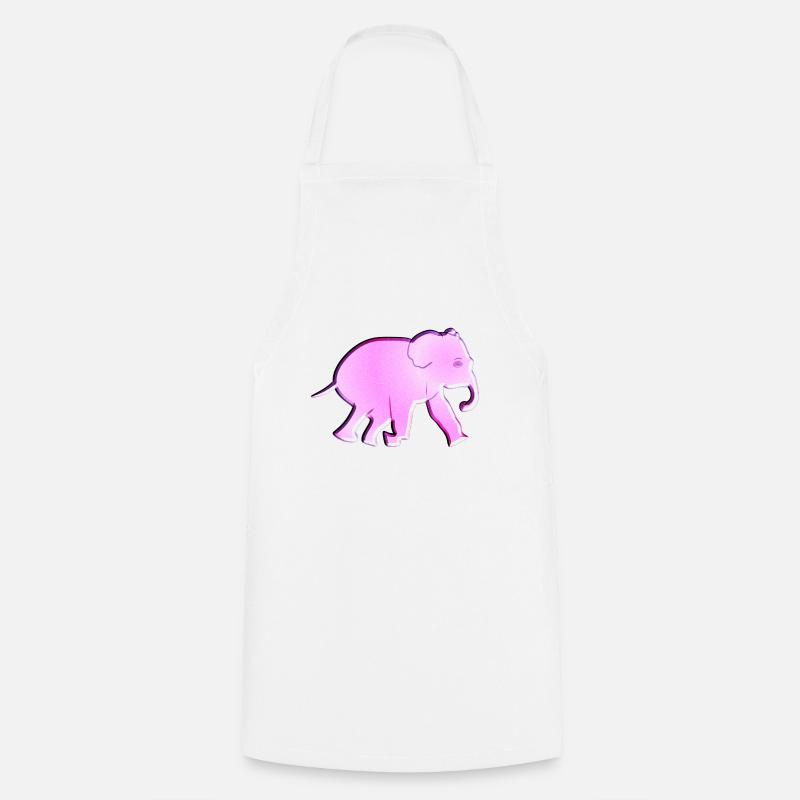pinker elefant glitzer tier - Kochschürze - Weiß