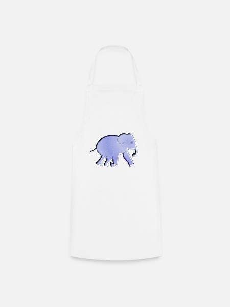 lila elefant symbol tier - Kochschürze - Weiß