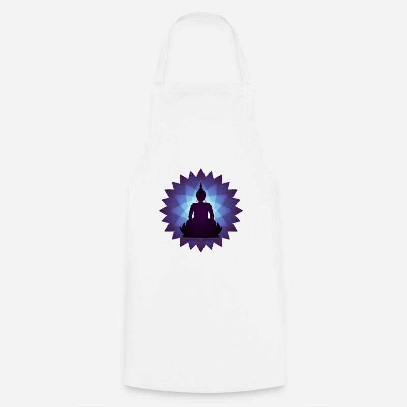 Méditation bouddha - Tablier de cuisine - blanc