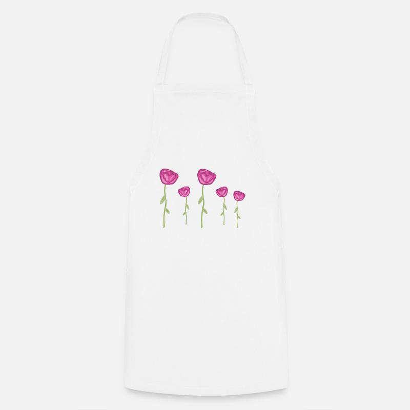 roses rose fleurs fleur plante - Tablier de cuisine - blanc