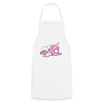 Unicorn Animal Pink Symbol Angel Wings - Cooking Apron - white - Front - AI Model Male 185 dark (185cm)